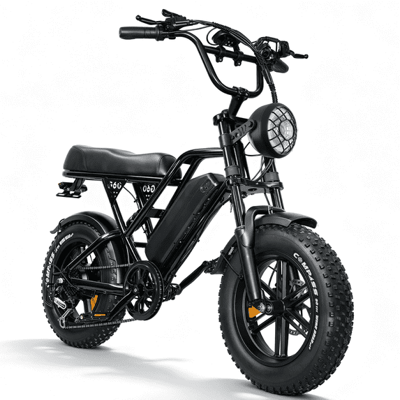 OBX Electric Bike for Adults 500W Motor 20MPH 36V 13AH Removable Battery 16" Fat Tire Ebike with Shimano 7-Speed & Dual Suspension