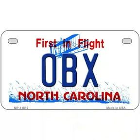 OBX North Carolina Novelty License Plate 7" x 4" Motorcycle (MP)