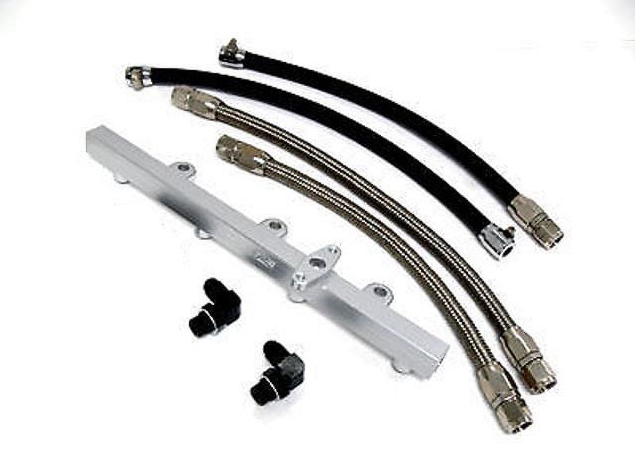 OBX Stainless Silver Fuel Rail Compatible With 90 thru 93 Mazda Miata 1