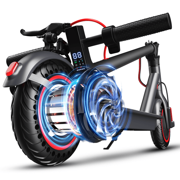 OBX OBX 350W Electric Scooter for Adults, Up to 18 MPH & 12-16 Miles Range, 8.5" Solid Tires Folding Commuter E-Scooter