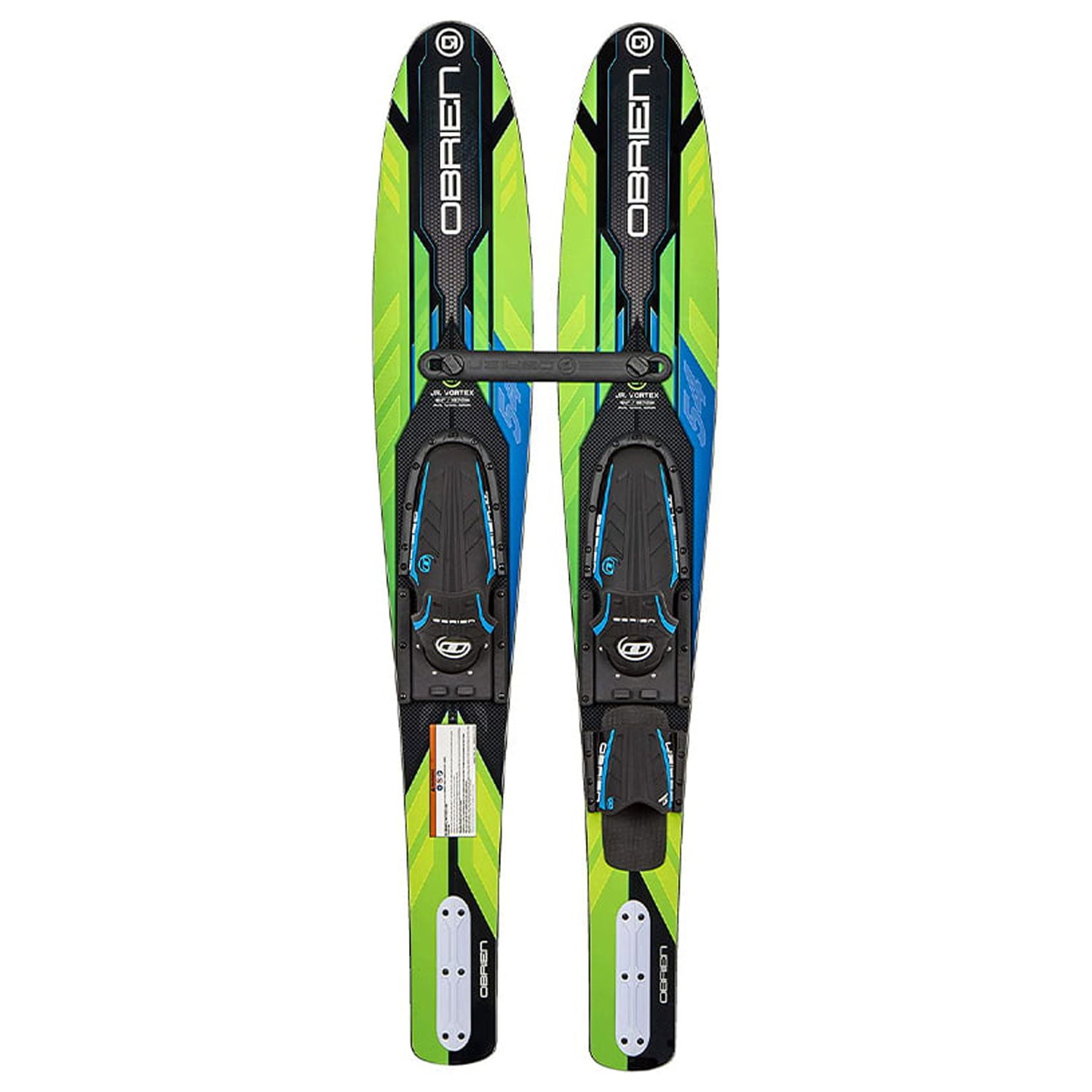OBrien 54 Inch Jr. Vortex Water Skis for Sizes Kids 2 to Mens 7, Green