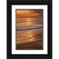 thumbnail image 1 of OBrien, Jay 13x18 Black Ornate Wood Framed with Double Matting Museum Art Print Titled - New Jersey, Cape May Sunset on the beach, 1 of 4