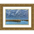 thumbnail image 1 of OBrien, Jay 18x13 Gold Ornate Wood Framed with Double Matting Museum Art Print Titled - Virginia Cloudy scenic on Chincoteague Island, 1 of 4