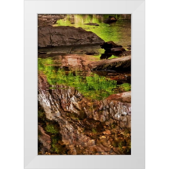 OBrien, Jay 23x32 White Modern Wood Framed Museum Art Print Titled - AZ, Sedona, Verdee Valley Spring reflections