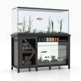 thumbnail image 1 of OC Orange-Casual 55-75 Gallon Fish Tank Stand with Cabinets and Shelves, Aquarium Tank with Power Outlets, Heavy Duty Steel Frame with Wooden Storage Shelf, 1200LBS Capacity, Black, 1 of 7