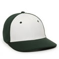 thumbnail image 1 of OC Sports AIR25 Flexible Fitting Cap - White Dark Green Dark Green, 1 of 8