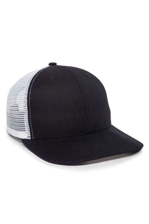 OC Sports AM-101M USA Made Mesh Back Cap - Black White