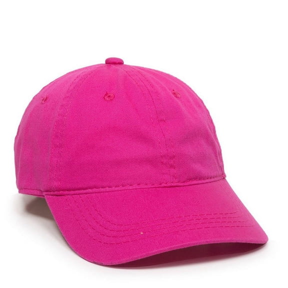 OC Sports GWT-111 Adjustable Strap Garment Wash Cotton Cap - Fuchsia