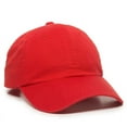 thumbnail image 1 of OC Sports GWT-116  Adj. Garment Wash Cotton Baseball Cap - Red, 1 of 8