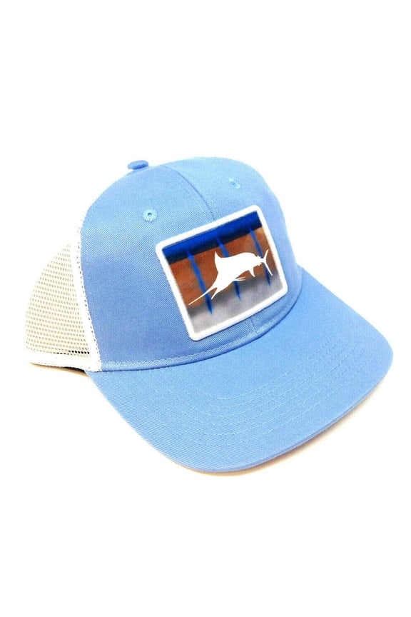 OC Sports MARLIN Cotton Twill Mesh Back Cap - Blue White