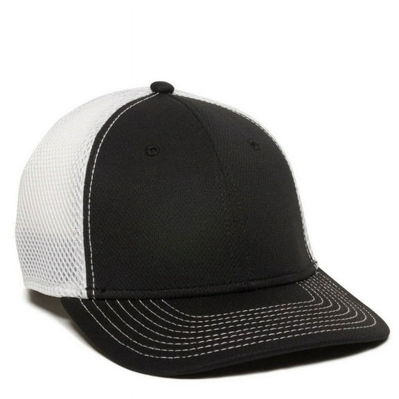 OC Sports MWS1125 Proflex Fit Sandwich Mesh Ball Cap - Black White