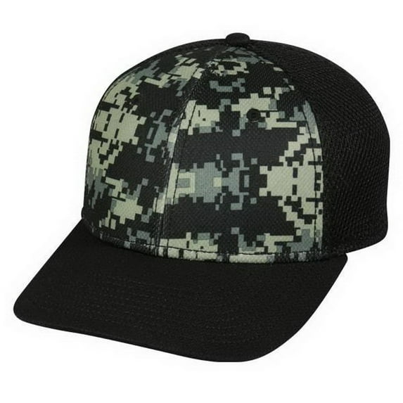 OC Sports MWS1125 Proflex Fit Sandwich Mesh Ball Cap - Dig Black Black