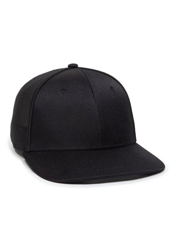 OC Sports OC12M Phenom Performance Twill Front Panel Cap -Black Black