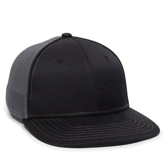 OC Sports OC12M Phenom Performance Twill Front Panel Cap -Black Graphite