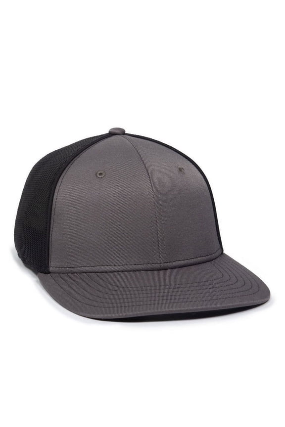 OC Sports OC12M Phenom Performance Twill Front Panel Cap -Graphite Black
