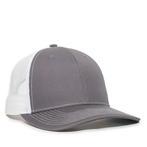OC Sports OC771V Adjustable Mesh Back Cap - Charcoal White