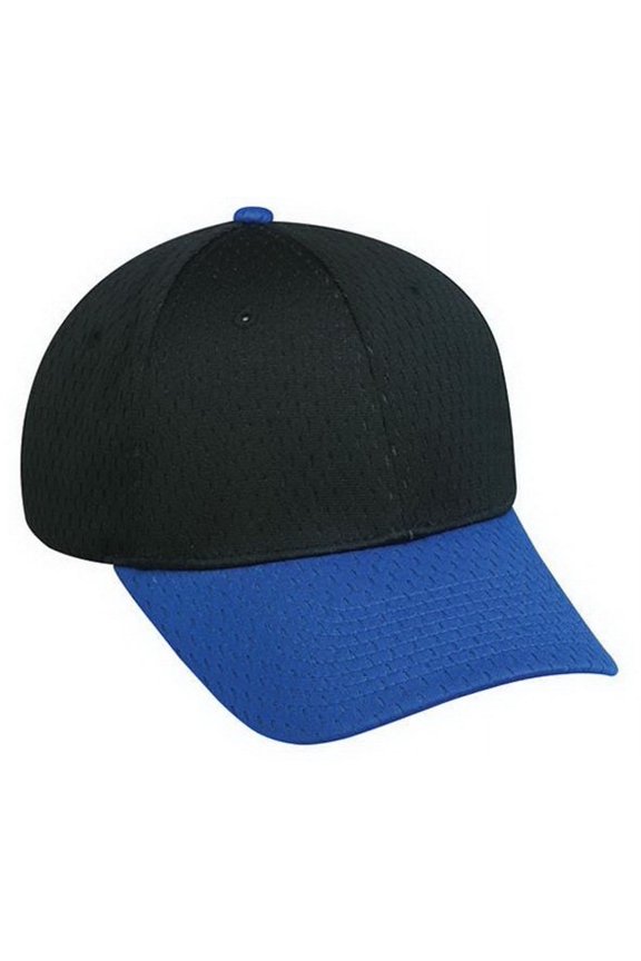 OC Sports PFX-120 Proflex Stretch Fit Mesh Baseball Cap - Black Royal