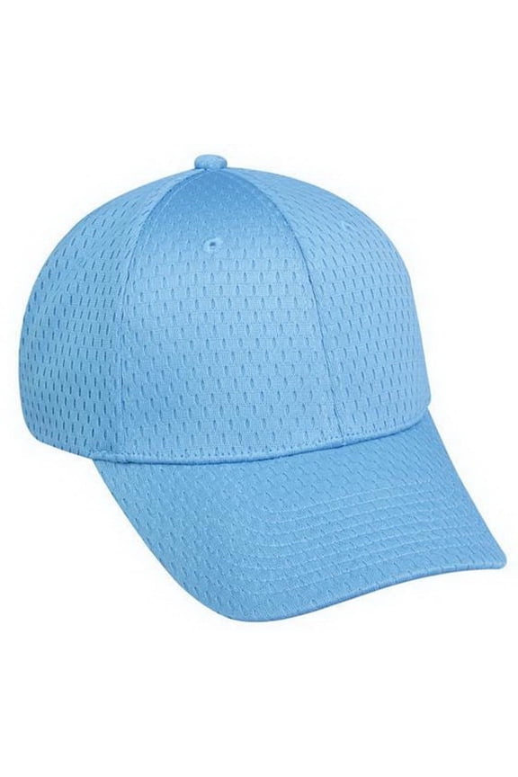 OC Sports PFX-120 Proflex Stretch Fit Mesh Baseball Cap - Columbia Blue