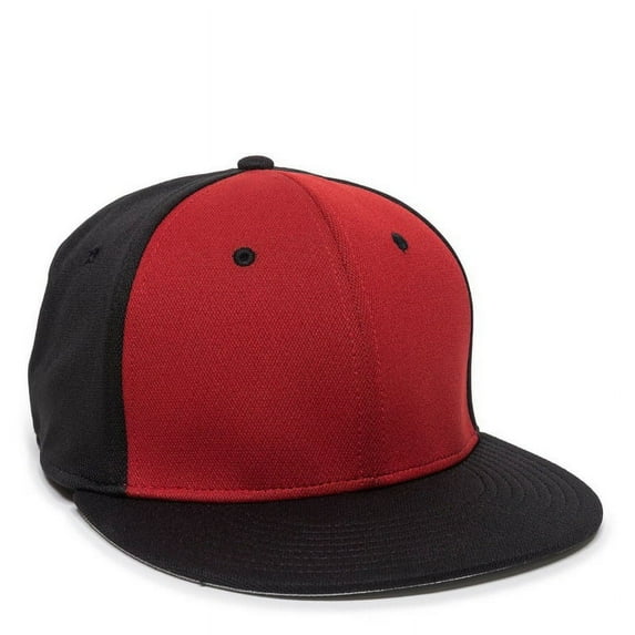 OC Sports TGS1930X Proflex Bamboo Charcoal Flat Visor Cap - Red Black Black