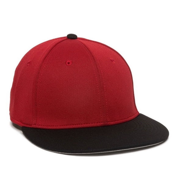 OC Sports TGS1930X Proflex Bamboo Charcoal Flat Visor Cap - Red Black