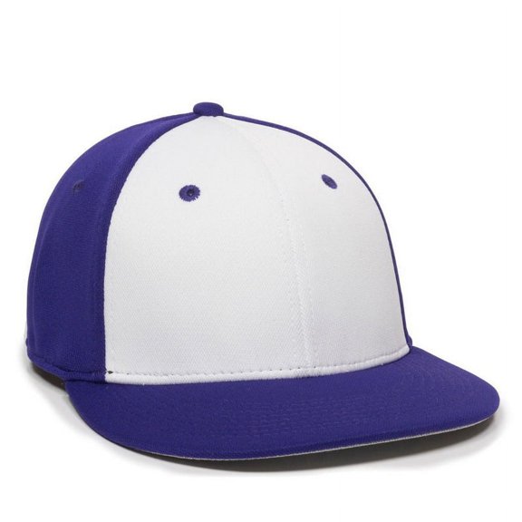 OC Sports TGS1930X Proflex Bamboo Charcoal Flat Visor Cap - Wh Purple Purple