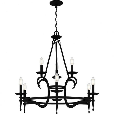 Quoizel Octavia 9-Light Earth Black Chandelier