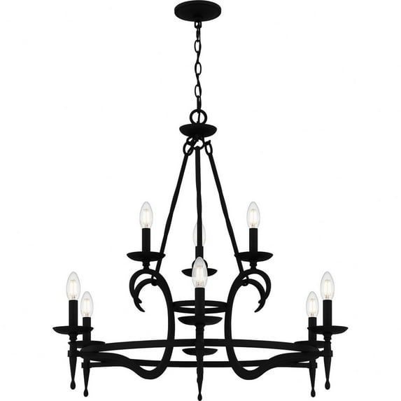 Quoizel Octavia 9-Light Earth Black Chandelier