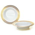 thumbnail image 1 of " OCCASIONS " 120 Pieces Pack, Heavyweight Disposable Wedding Party Plastic Bowls (14oz Soup Bowl, Venice Blush and Gold), 1 of 1