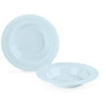 thumbnail image 1 of " OCCASIONS " 120 Pieces Plates Pack, Extra Heavyweight Disposable Vintage Wedding Party Plastic Bowls (14 oz Soup Bowl, Chateau in Blue), 1 of 9