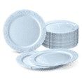 thumbnail image 1 of " OCCASIONS " 120 Plates Pack, Vintage Party, Disposable Wedding Party Plastic Plates (10.25'' Dinner Plate, Portofino in Blue), 1 of 8