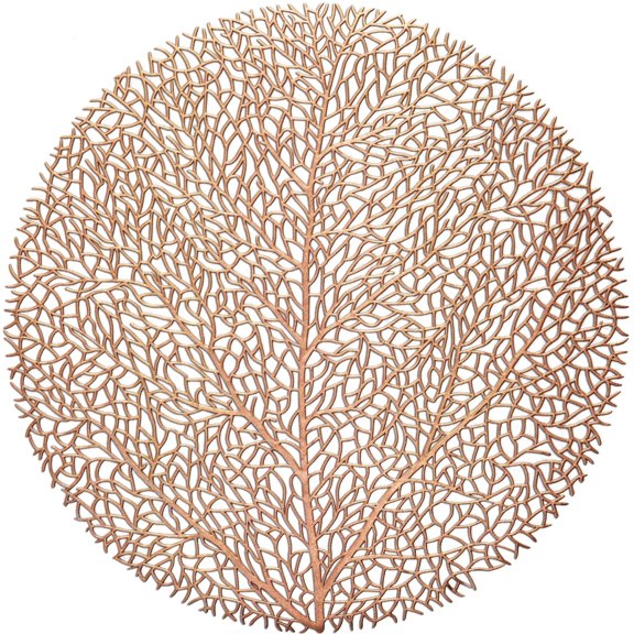 " OCCASIONS " 20 Pieces Pack Pressed Vinyl Metallic Placemats / Wedding Accent Centerpiece Placemat (Eden, Matt Rose Gold)