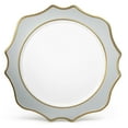 thumbnail image 1 of " OCCASIONS " 40 Pieces 13'' Round Acrylic Plastic Wedding Chargers, Dinner Party Decoration Charger Plates (Scalloped Dolphin Gray & Gold), 1 of 5