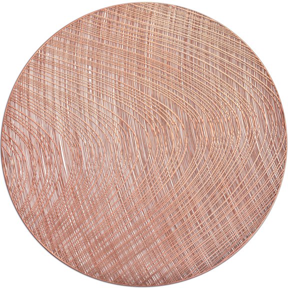 " OCCASIONS " 40 Pieces Pack / Centerpiece Placemats Washable Easy to Clean PVC Heat-resistand Woven Vinyl Table Mats (Luna Matt Rose Gold)