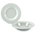 thumbnail image 1 of " OCCASIONS " 40 Pieces Plates Pack, Extra Heavyweight Disposable Vintage Wedding Party Plastic Bowls (14 oz Soup Bowl, Chateau in Gray), 1 of 5