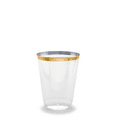 thumbnail image 1 of " OCCASIONS " 400 Pieces Wedding Party Disposable Plastic tumblers Cups (10 Oz, Clear & Gold Rimmed Tumbler), 1 of 5