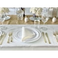 thumbnail image 1 of " OCCASIONS " Wedding Party Linen Feel White Prefolded 8" x 4" Dinner Paper Napkins (120, Prefolded for Silverware), 1 of 6