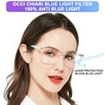 thumbnail image 1 of OCCI CHIARI 2.25 Blue Light Blocking Reading Glasses Women Fashion Readers(1.0 1.25 1.5 1.75 2.0 2.25 2.5 2.75 3.0 3.5 4.0 5.0 6.0) with Arylic Lens, 1 of 7