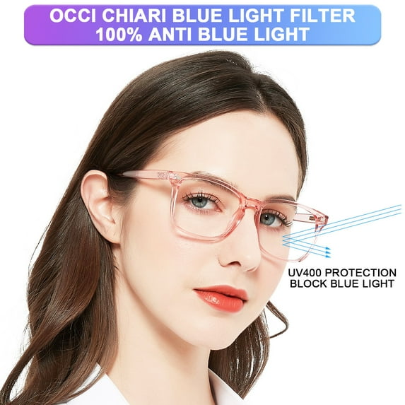 OCCI CHIARI 2.5 Blue Light Blocking Reading Glasses Women Fashion Readers(1.0 1.25 1.5 1.75 2.0 2.25 2.5 2.75 3.0 3.5 4.0 5.0 6.0) with Arylic Lens