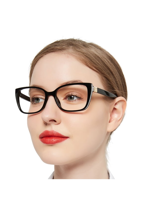 4.0 Reading Glasses Women Chunky Reader 400(1.0 1.25 1.5 1.75 2.0 2.25 2.5 2.75 3.0 3.5 4.0 5.0 6.0) Anti Glare, Relieve Eyestrain with Acrylic Lens Lightweight