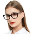 thumbnail image 1 of OCCI CHIARI Reading Glasses Women Trendy Readers (Black/Black) Acrylic Lens, 1 of 6