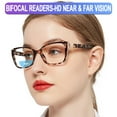 thumbnail image 1 of OCCI CHIARI Bifocal Computer Glasses for Women Square Blue Light Readers 1.0 1.5 2.0 2.5 3.0 3.5 (Brown, 1.50) Near Far Vision Dual-use, Acrylic Lens, 1 of 7