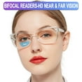 thumbnail image 1 of OCCI CHIARI Bifocal Reading Glasses for Women Square Sturdy Readers 1.00 1.50 2.00 2.50 3.00 3.50 (Transparent, 2.5) Near Far Vision Dual-use, Acrylic Lens, 1 of 7