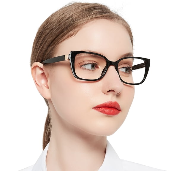 OCCI CHIARI Big Frame Reading Glasses 3.50 Womens Square Readers 1.0 1.25 1.5 1.75 2.0 2.25 2.5 2.75 3.0 3.5 4.0 5.0 6.0 Black