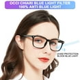 thumbnail image 1 of OCCI CHIARI Blue Light Blocking Reading Glasses Women 1.0 Square Readers for Lady (1.0 1.25 1.5 1.75 2.0 2.25 2.5 2.75 3.0 3.5 4.0 5.0 6.0) with Arylic Lens, 1 of 7