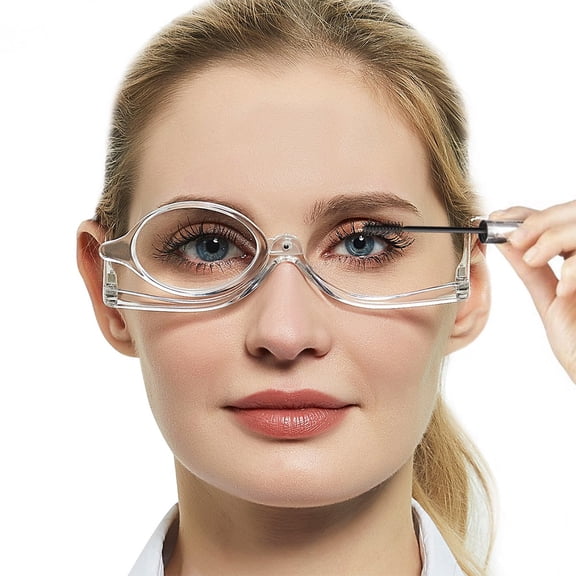 OCCI CHIARI Eye Makeup Reading Glasses Women Magnifying Eyewear Rotatable Cosmetic Eyeglasses 150 175 200 225 250 275 300 350 400 500(Clear 2.25) with Arylic Lens