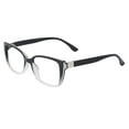 thumbnail image 1 of OCCI CHIARI Fashion Reading Glasses for Women Square Readers 1.0 1.25 1.5 1.75 2.0 2.25 2.5 2.75 3.0 3.5 4.0 5.0 6.0 (Black-Clear,2.25), 1 of 7