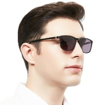 OCCI CHIARI Large Reader Sunglasses 3.0 Power Men Reading Sunglasses UV Protection Outdoor 1.0 1.25 1.5 1.75 2.0 2.25 2.5 2.75 3.0 3.5(Black,3.00) with Acrylic Lens