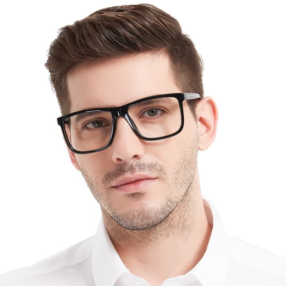 OCCI CHIARI Large Reading Glasses Men Oversized Retro Square lightwight Readers 1.0 1.25 1.5 1.75 2.0 2.25 2.5 2.75 3.0 3.5 4.0 5.0 6.0 Black 300