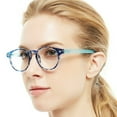 thumbnail image 1 of OCCI CHIARI Lightweight Designer Acetate Frame Stylish Reading Glasses for Women with Acrylic Clear Lens (Purplish Blue,1.75), 1 of 7