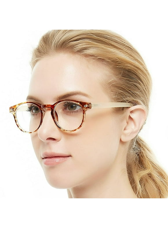 OCCI CHIARI Lightweight Designer Acetate Frame Stylish Reading Glasses for Women with Acrylic Clear Lens (Yellow, 4.00)